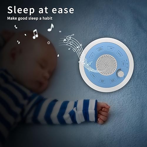 Miniatura 5 de Máquina de sonido de ruido blanco con 8 sonidos relajantes, configuraciones, diseño moderno, ayuda para dormir portátil con apagado automático para