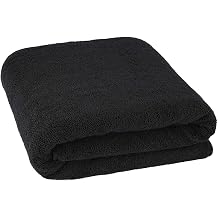 Extra Large Oversized Bath Towels, 100% Cotton Turkish Towels, 40x80 inch - Maximum Softness and Absorbency Bath Sheet, Heavy Weight 1000 Grams 35 Ounces Black, 1 Pcs