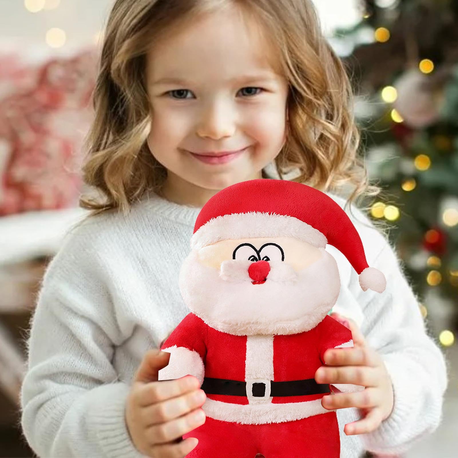Peluche Père Noël 8 Pouces – Doux Et Moelleux, Décoration De Noël Et Compagnon De Jeu Pour Enfants Dès 3 Ans