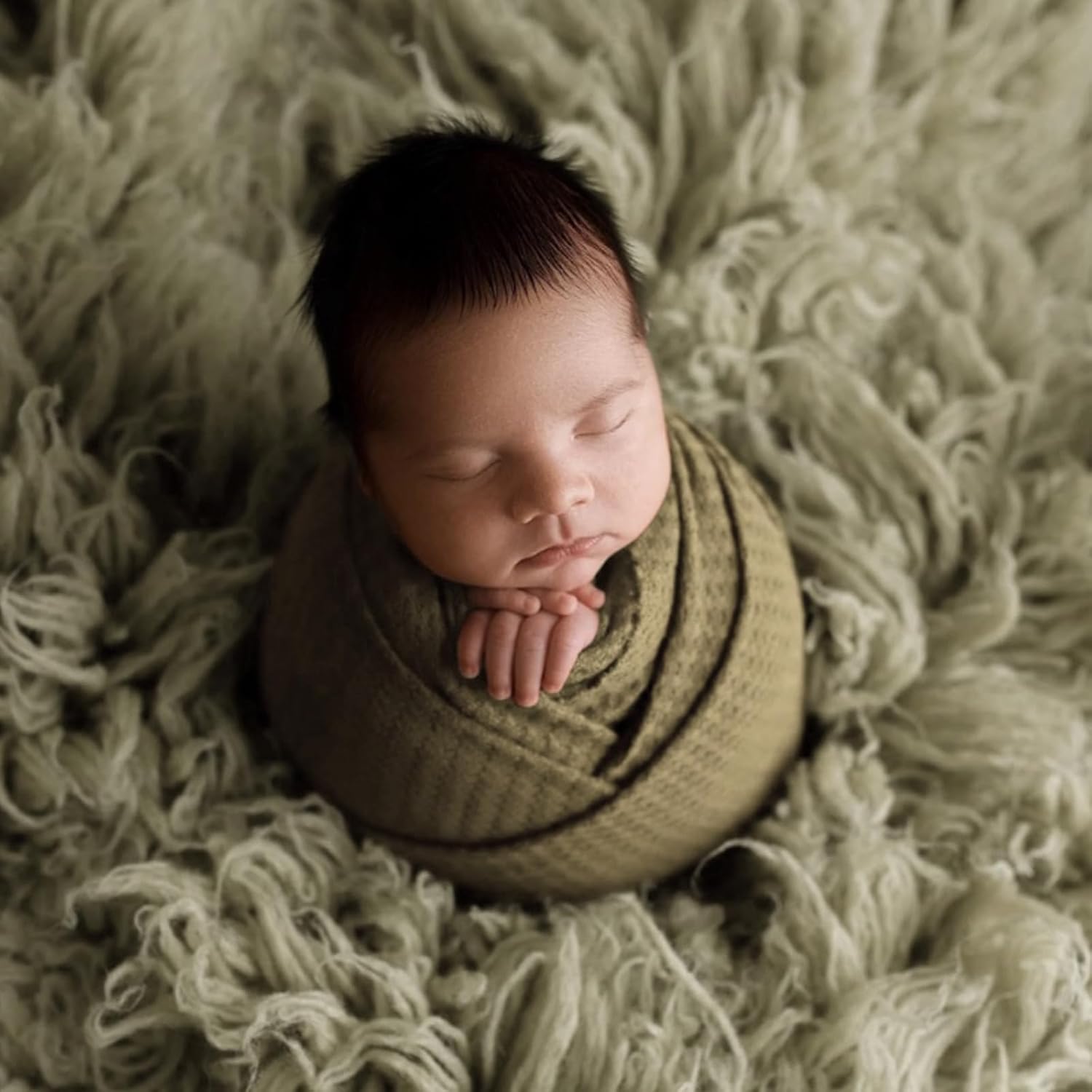 Newborn Photography Props for Baby Boys and Girls Newborn Wraps for Infant Baby Photoshoot Waffle Texture Knit Blanket