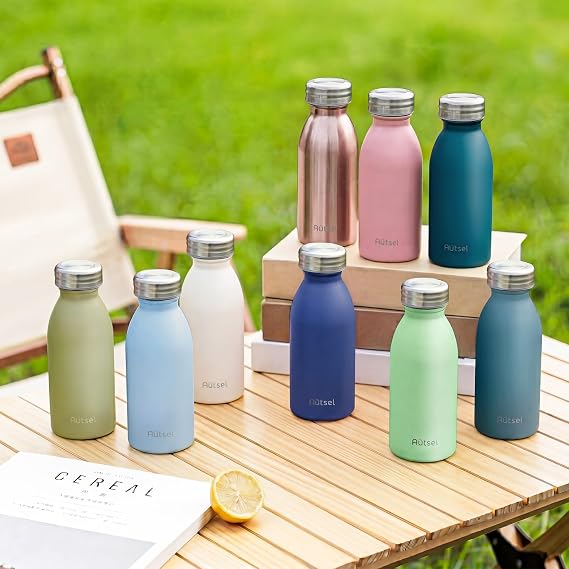 Stainless Steel Water Bottle 350ml, Double Wall Vacuum Insulated, BPA-Free