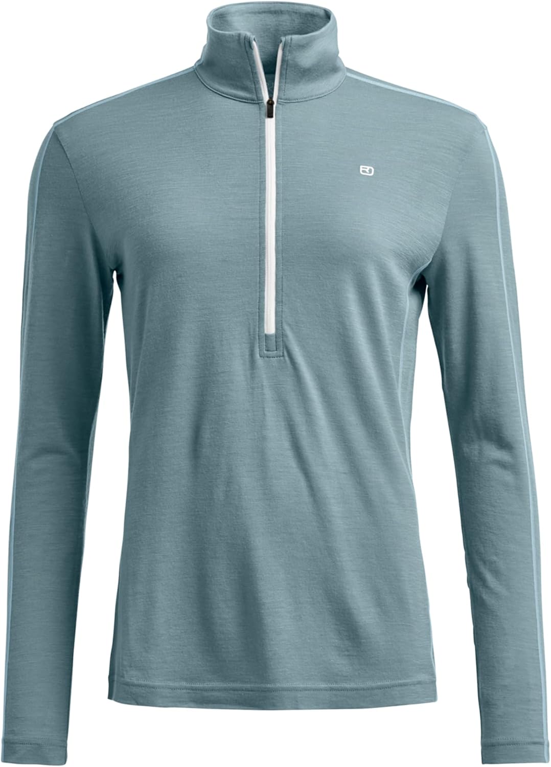 Ortovox Women’s 185 Rock’n’Wool Zip Neck, Merino Wool Ski Touring Baselayer with Quarter Zip & Stretch Comfort