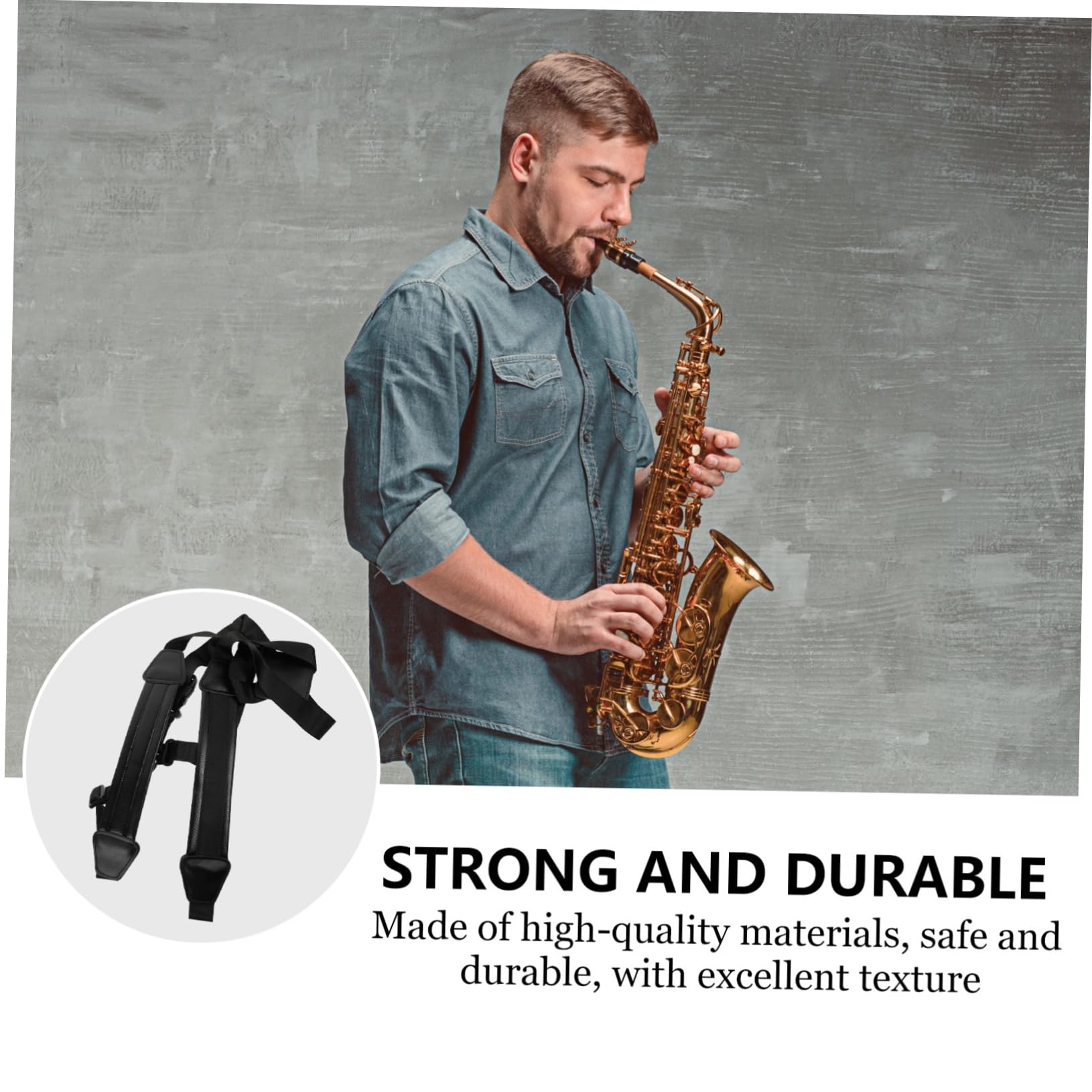 ibasenice 3pezzi Cintura Per Saxofono Doppia Spalla Nero Accessorio Confortevole Per La Pressione Al Collo Design Ergonomico Per Musicisti