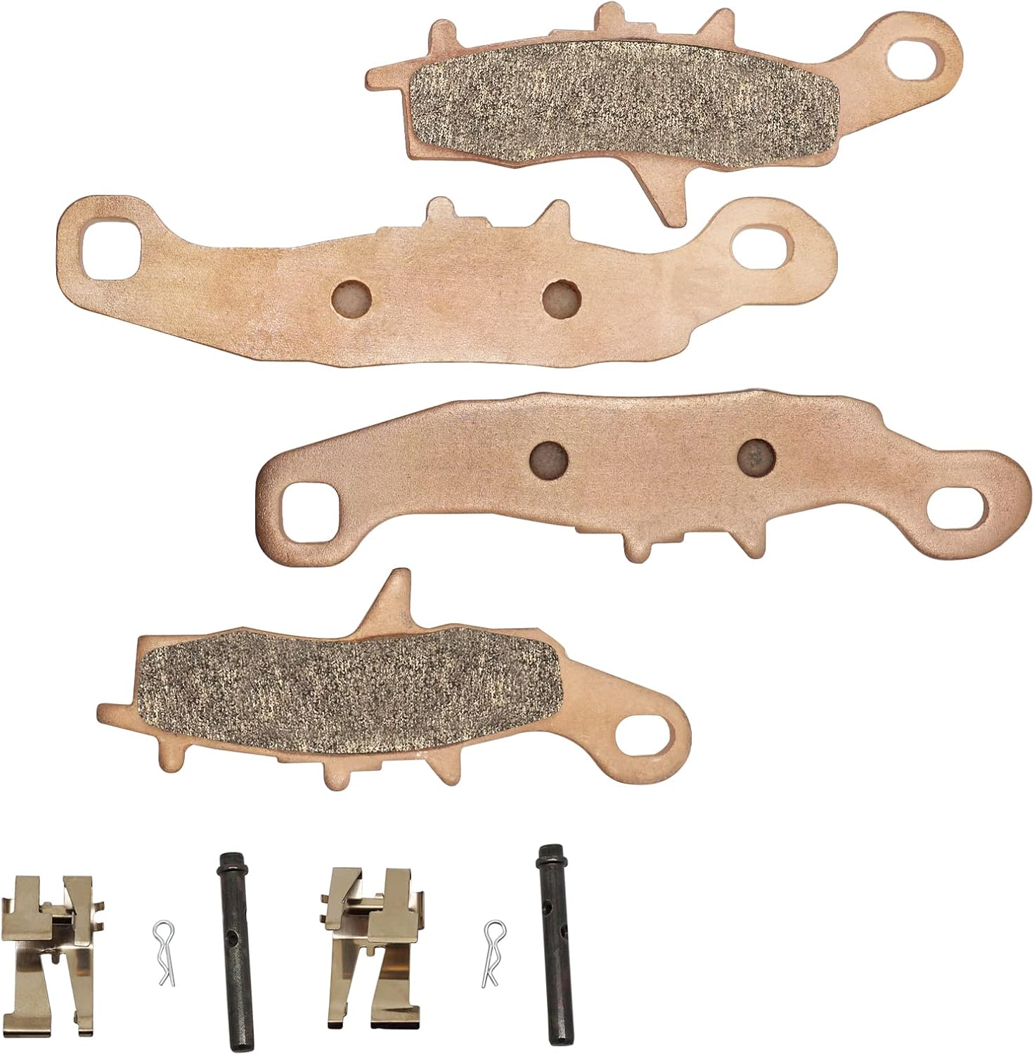 Front Brake Pads Sintered for Prairie 650 700 KFX450R KFX700 Brute Force 650 4x4 KVF650 KVF700, OEM# 43082-1255 43082-1273 43082-0077 43082-0078