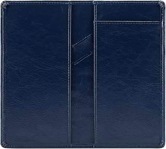 Aurya Leather Checkbook Covers for Personal Checkbook, Checkbook Holder with Free Vinyl Divider, Checkbook Cover for Duplicate Checks for Men and Women