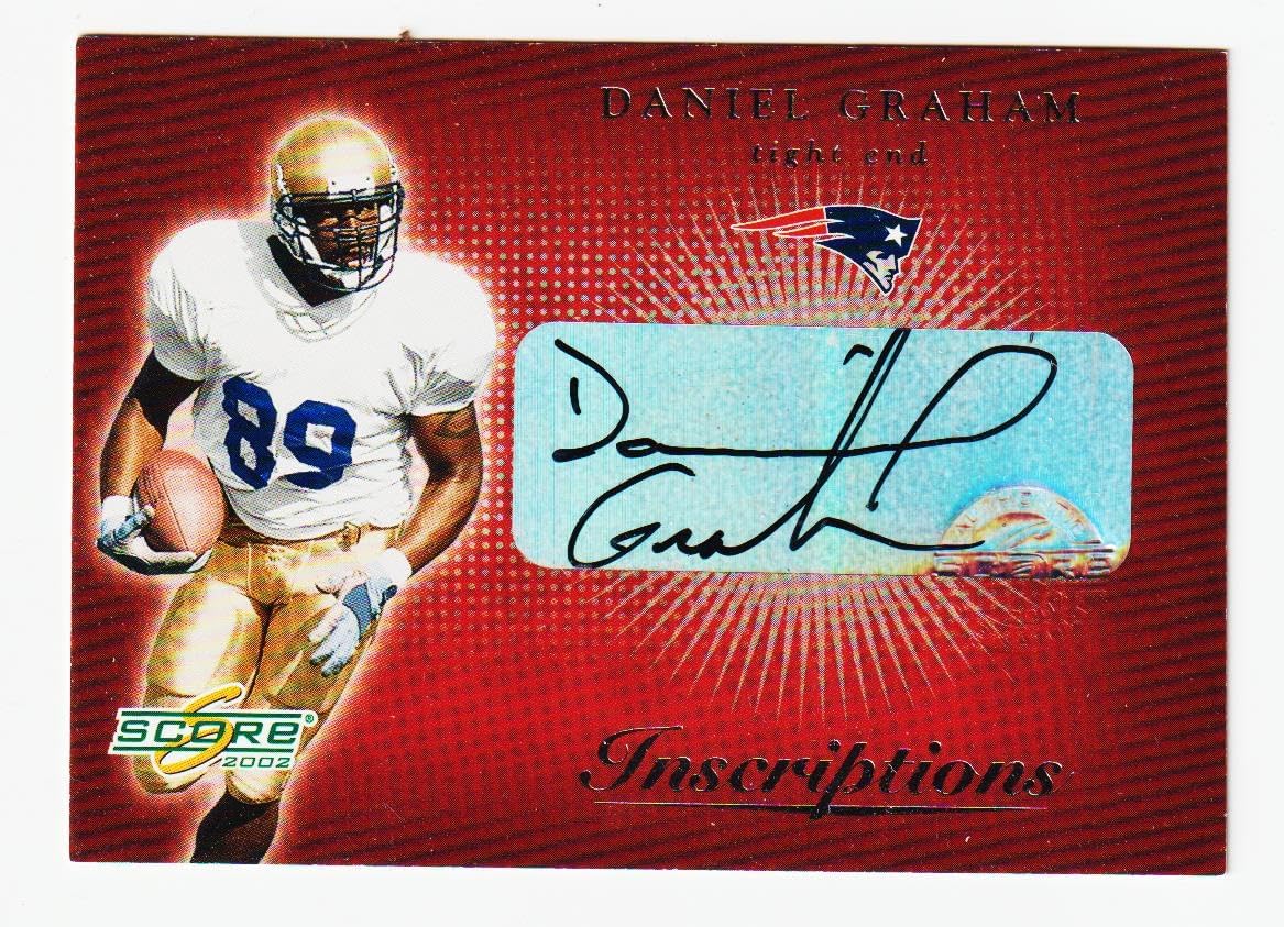 Daniel Graham 2002 Score Inscriptions Authentic Autograph Rookie Football Card #IN-35 - New England Patriots, Colorado Buffaloes