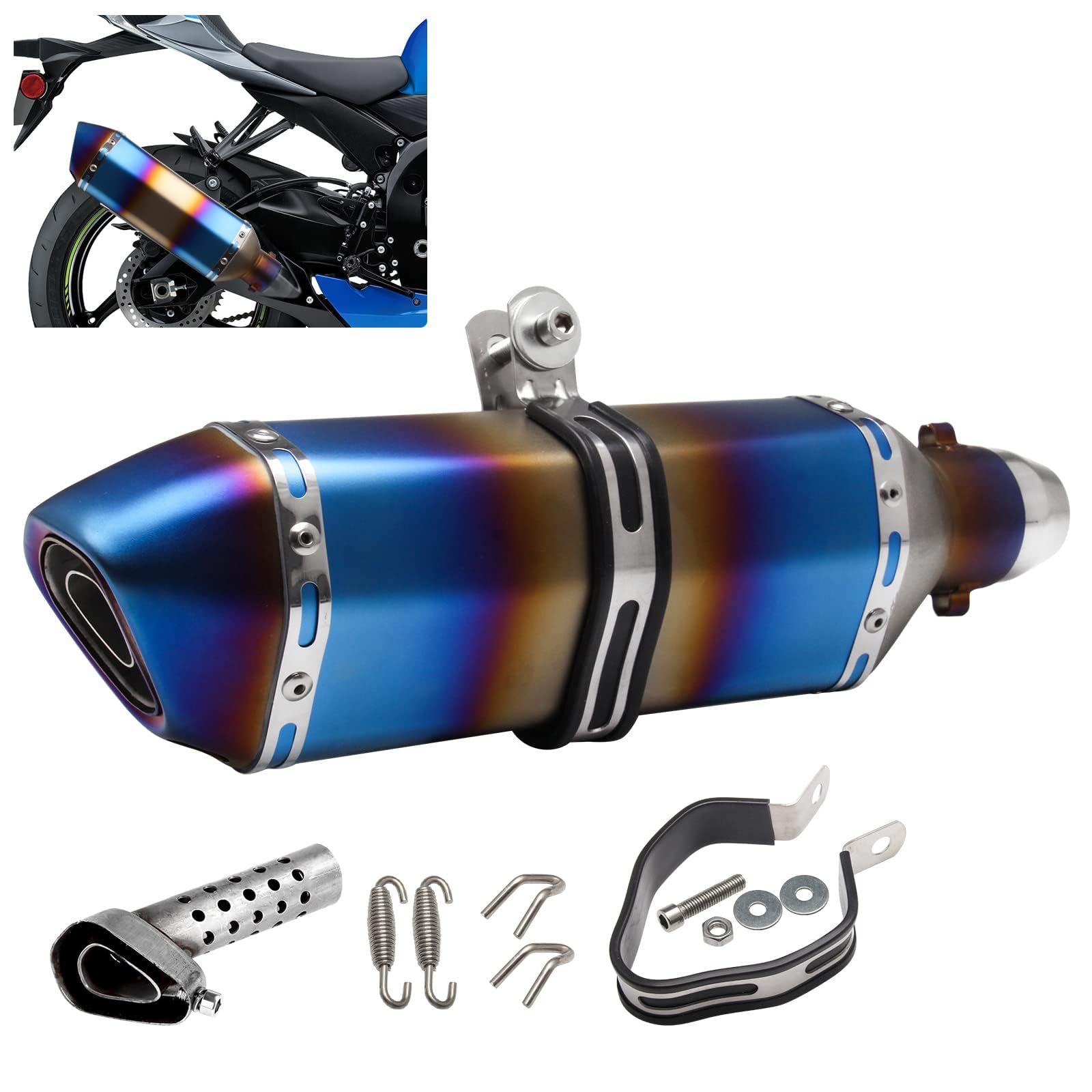 POSENG Titanium Alloy Motorcycle Exhaust Muffler