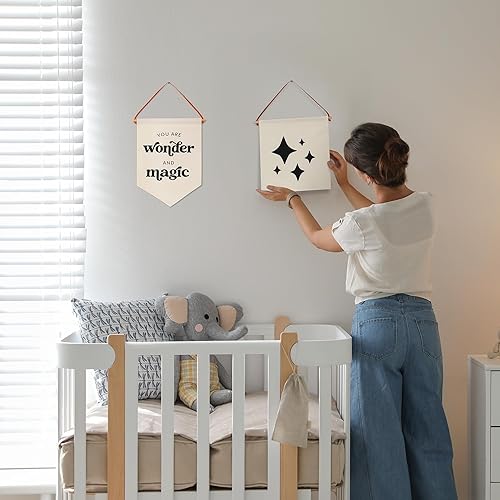 Miniatura 6 de KIBAGA Hermosos carteles de decoración de pared para guardería, juego de 2 bonitos diseños que son perfectos para la sala de juegos de tus niños
