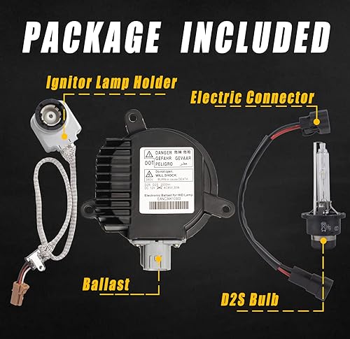 Miniatura 3 de Boine Faro delantero de balasto HID de xenón con módulo de montaje de bombilla D2S compatible con Infiniti Nissan Altima 350z 370z Rogue Murano