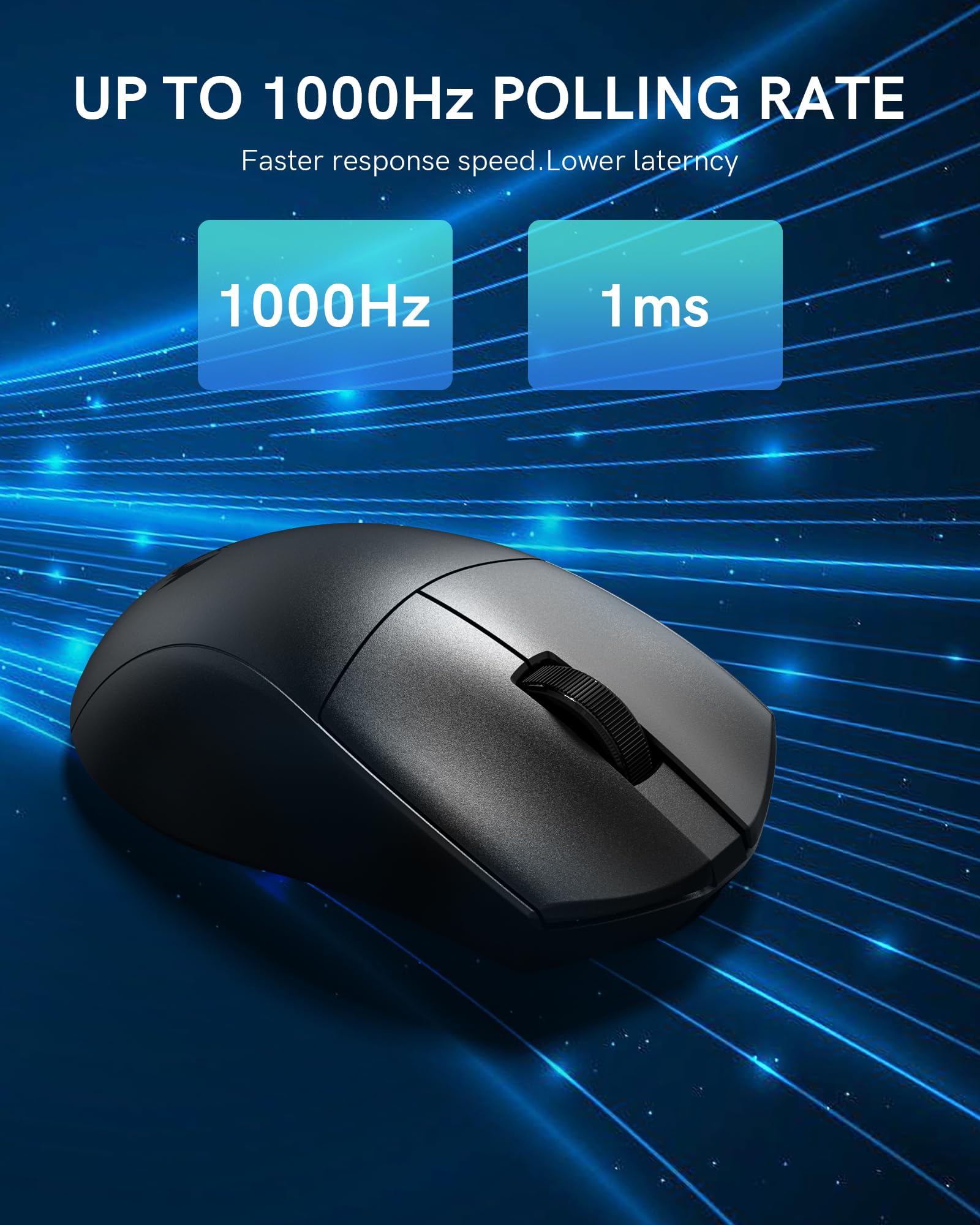 Redragon M821-AIR - Mouse da gioco wireless, Tri-Mode 2.4G/USB C cablato/Bluetooth, mouse da gioco per PC, laptop, Mac, Windows, leggero, fino a 128000 DPI regolabile, 7 pulsanti macro programmabili