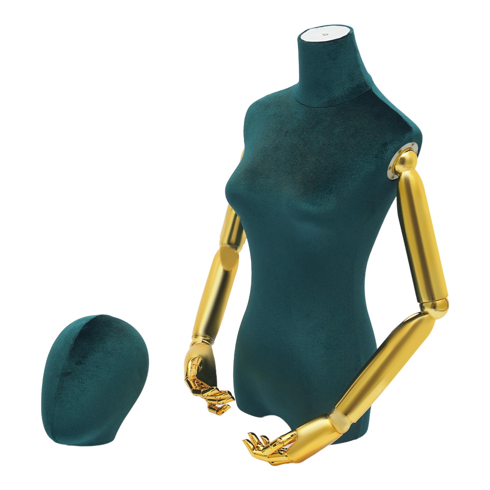 150-200cm Höheneinstellbar Weibliche Schaufensterpuppe kleiderpuppe Büste | Mannequin Torso Schaufensterpuppe Körper mit Armen & gusseiserner Basis, Schneiderbüste S 36cm, B 82cm, H 79cm, T 60cm