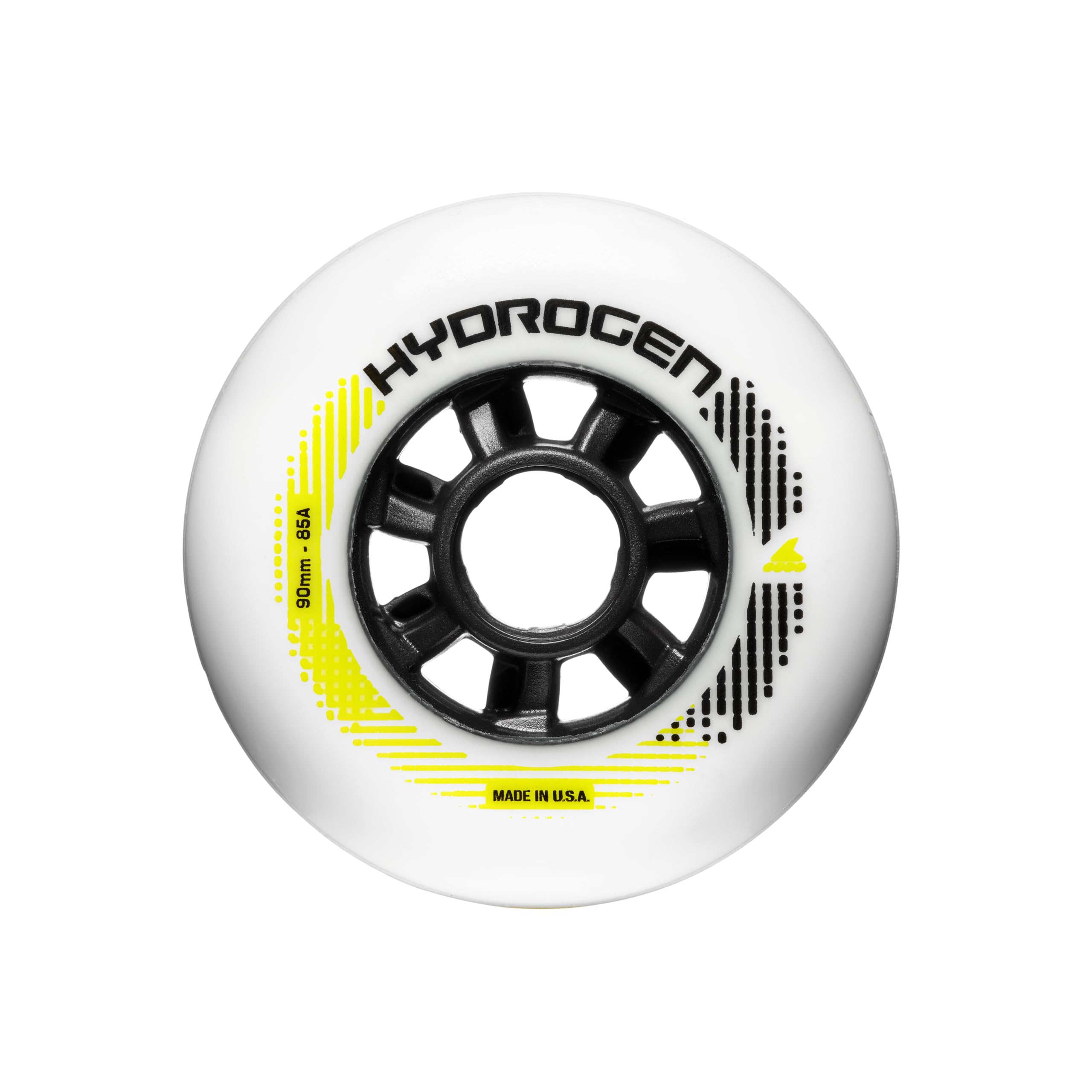 Rollerblade HYDROGEN 90/85A (8PCS), Inline Skate Wheels, White, 90 mm/85A, Unisex Adults