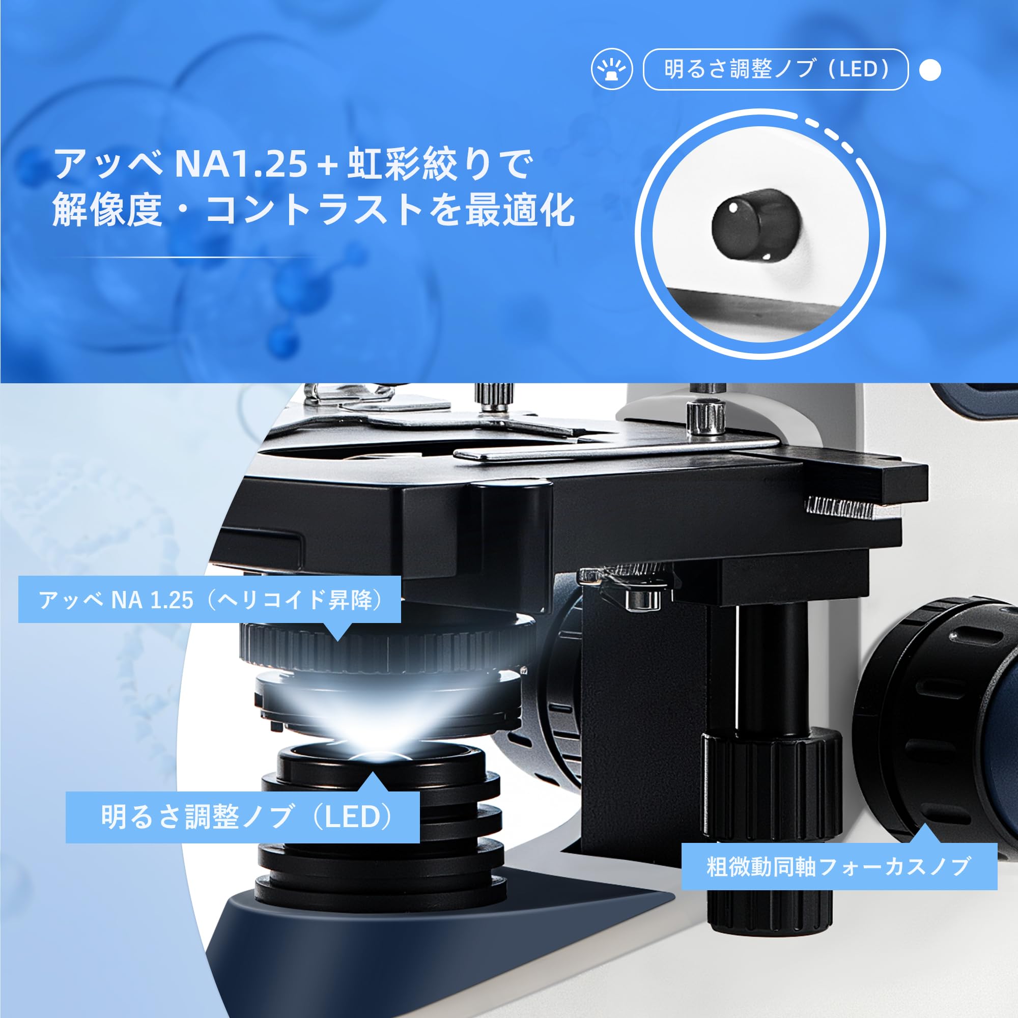 Amazon.co.jp: SWIFT 三眼生物顕微鏡 高性能3眼タイプ生物顕微鏡 最大