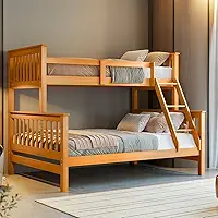 Beliche C/Cama Casal/Solteiro Madeira Maciça Woodstore Mel