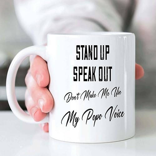 Miniatura 6 de Lgbt Rainbow Gift, Ideal Father's Day Present for Popo Voice Fans - 11 Oz White Ceramic Coffee Mug