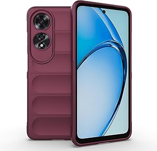 جراب موبايل من انبلاك متوافق مع موبايل اوبو رينو A60 ماجيك شيلد من البولي يوريثين الحراري + جراب سيليكون مضاد للصدمات لموبايل اوبو A60 (احمر ويند)