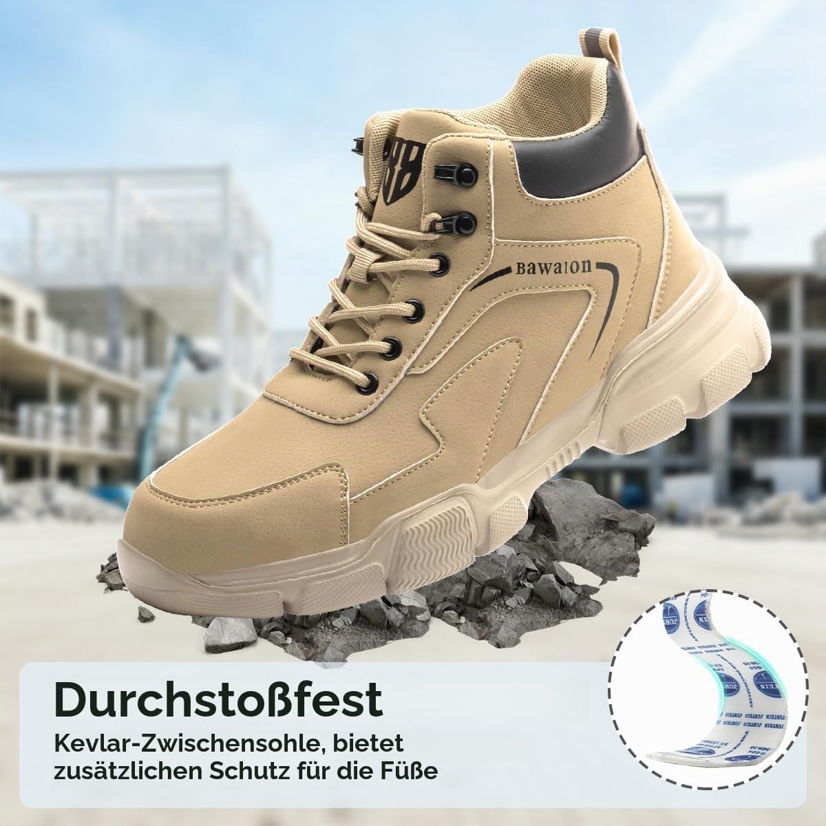 Sicherheitsschuhe Herren Leicht Sicherheitsstiefel Herren Damen Wasserdicht Arbeitsschuhe mit Stahlkappe