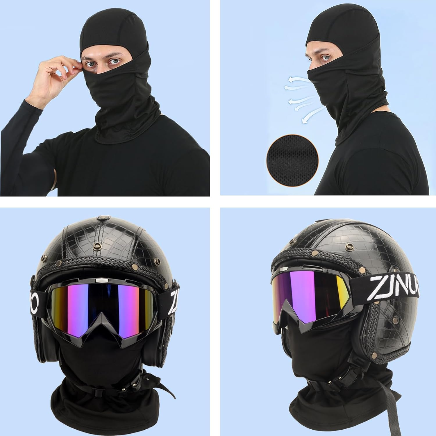 ATV Goggles with Balaclava face Mask for Men Women and Youth, Dirt Bike Motorcycle Motocross Riding Ski Goggles - Image 4
