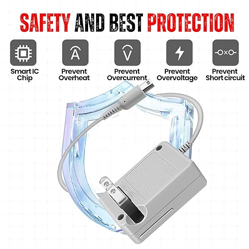 Miniatura 3 de TNP - Cargador 3DS, adaptador de corriente alterna, fuente de alimentación, cable de carga de batería de viaje, kit de accesorios de repuesto para