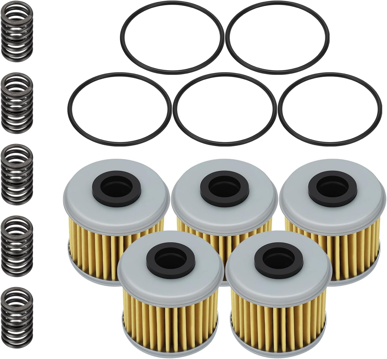 JAVIK 5PSC Oil Filter O-Ring Spring For Honda CRF250X CRF250R TRX450R CRF150R CRF250RX TRX450ER CRF450 2002-2024 O.E.M# 15412-MEN-671