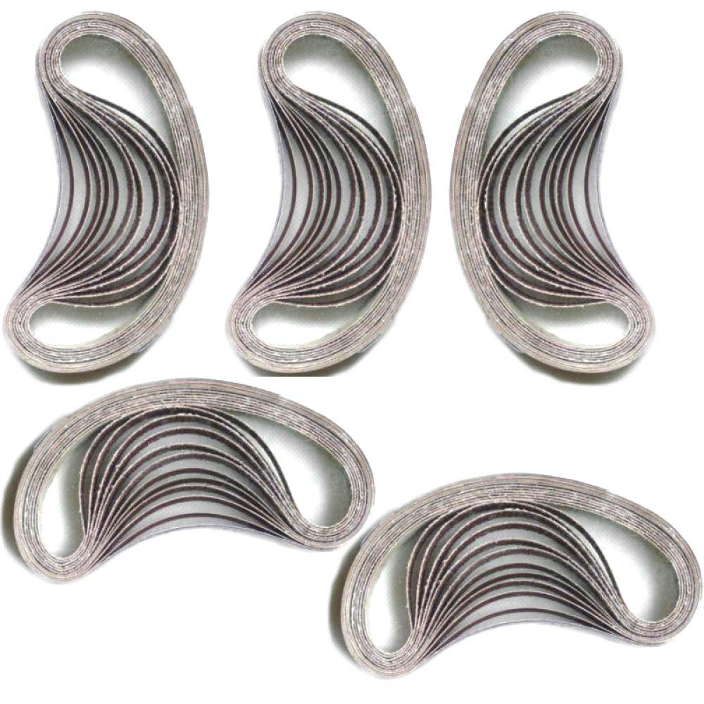 120 / 60Pcs 13X457mm Bandas de lijado 40/60/80/120/180/240 Banda abrasiva de arena de grano, 60pcs