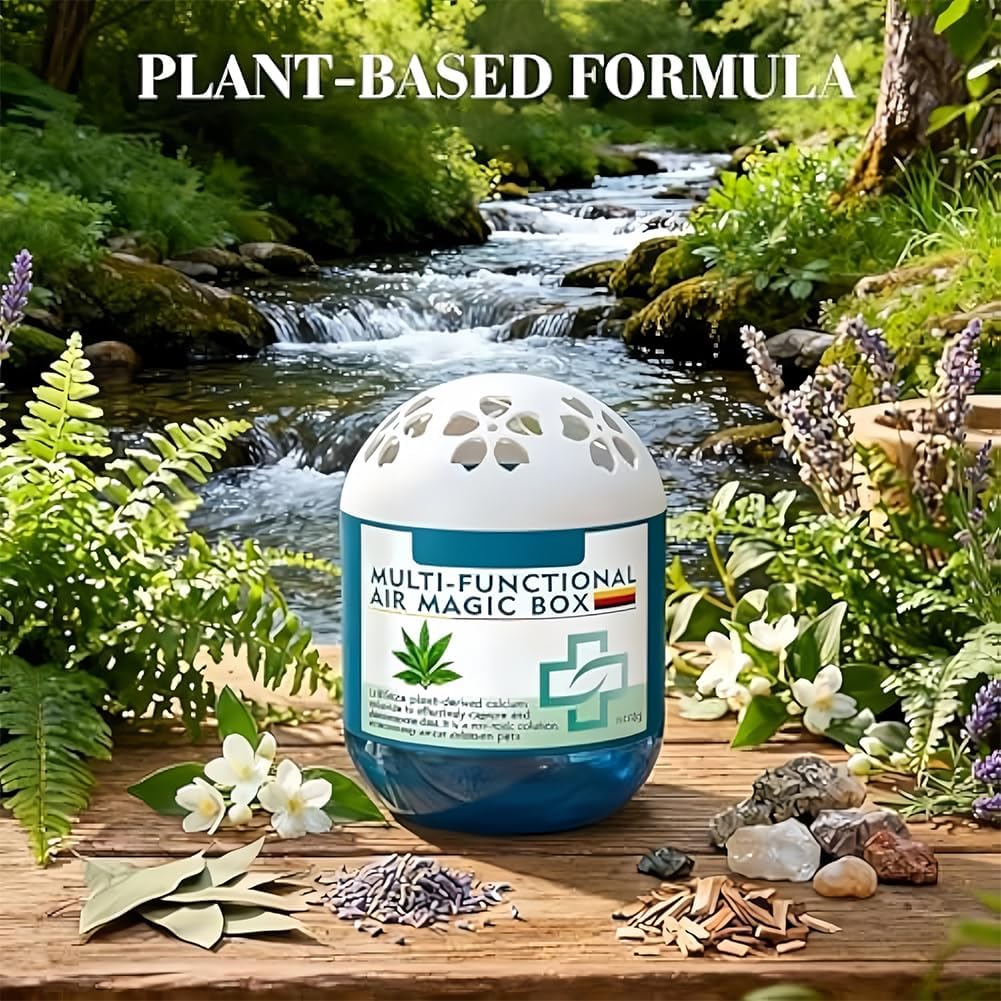 Indoor Air Purification Dust Removal Magic Box, Multi Functional Air Magic Box, Automatic Dust-Sucking, No Electricity & Noise, Ues for Any Room, Day and Night for Pet Areas, Home (3 Pcs)