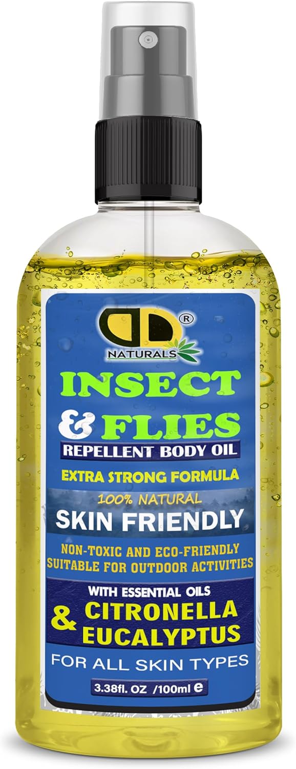 100% Natural Mosquito, Insect & Flies Repplent Body Oil with Citronella ...