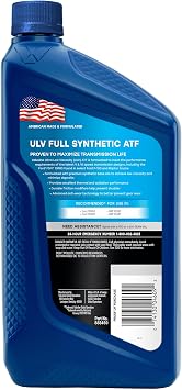 Valvoline ULV Transmission Fluid 1 QT, Case of 6