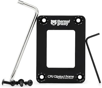 Thermal Grizzly - CPU Contact Frame Intel 12th Generation - for Optimized CPU Contact Pressure to Improve The Cooling Performance - Easy Install - by der8auer