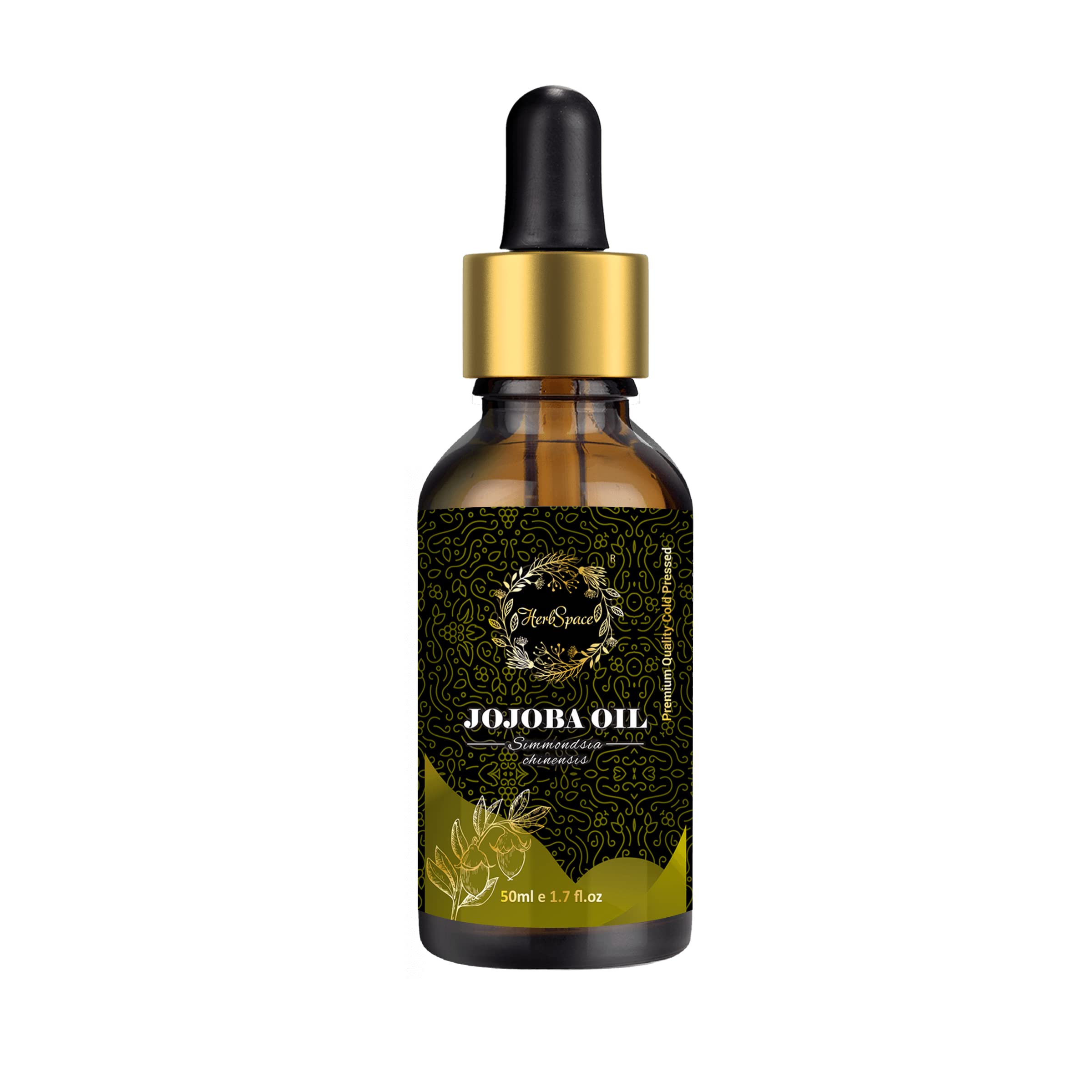 HerbSpace Jojoba Oil | 100% Pure, Cold-Pressed|For haircare and skincare