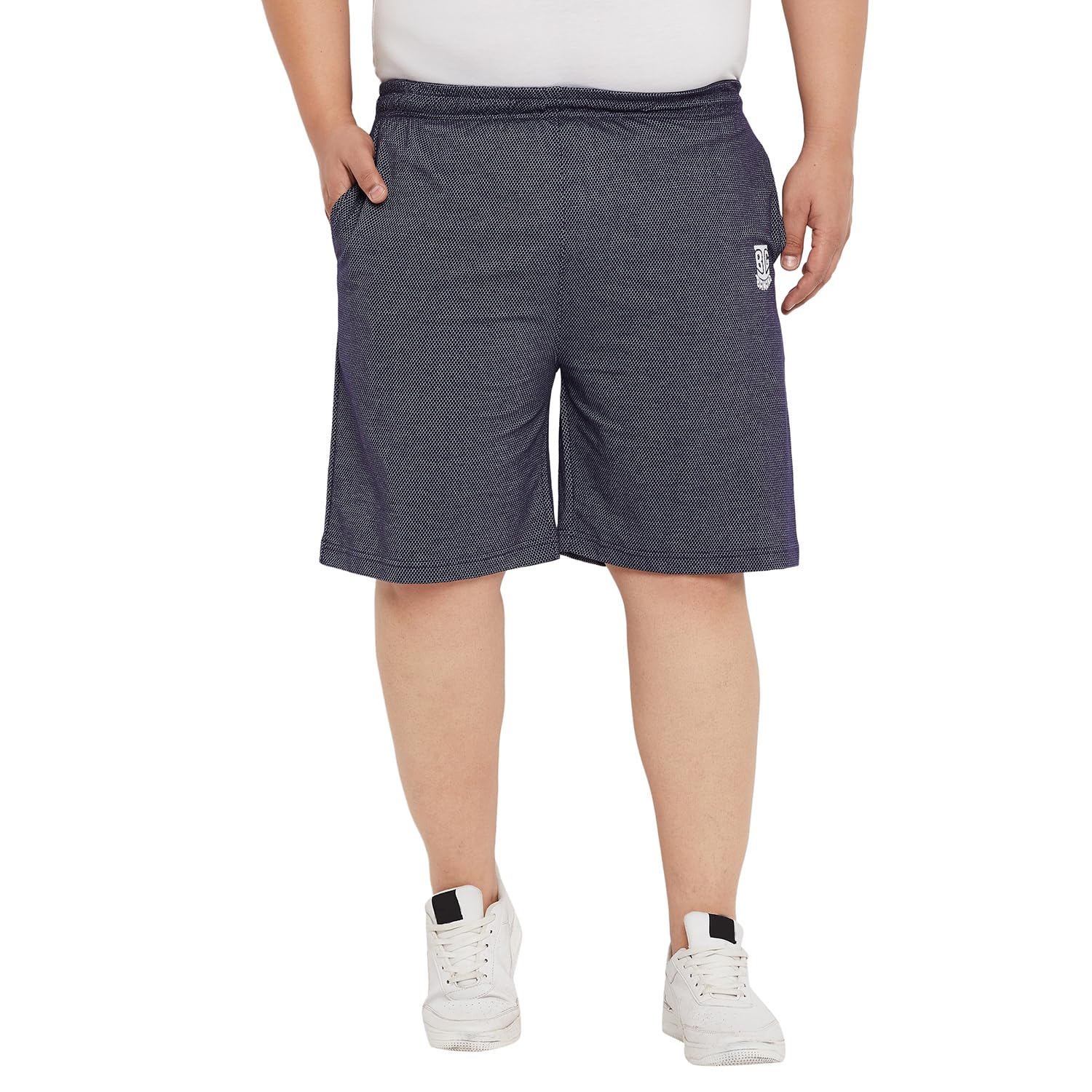bigbanana Plus Size Men's Regular Fit Self Design Shorts-picture-41