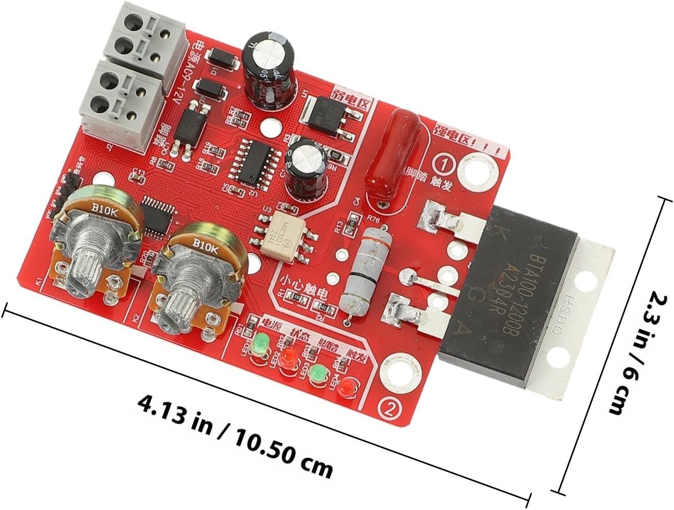 LABRIMP Spot Welder Control Board 100a Adjustable Current Lightweight Pcb Digital Display DIY Controller Panel for Spot Welding Machines Random Color