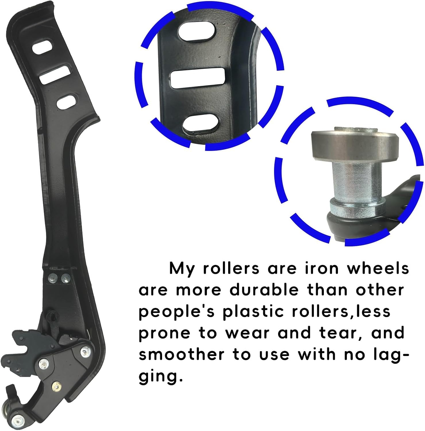 Transit Right Sliding Door Roller Hinge Set Upper Middle Lower Compatible with 2015-2019 Transit 150 250 350 350HD Passenger Side Power Center Door Roller Assembly Replaces BK31V25000AG