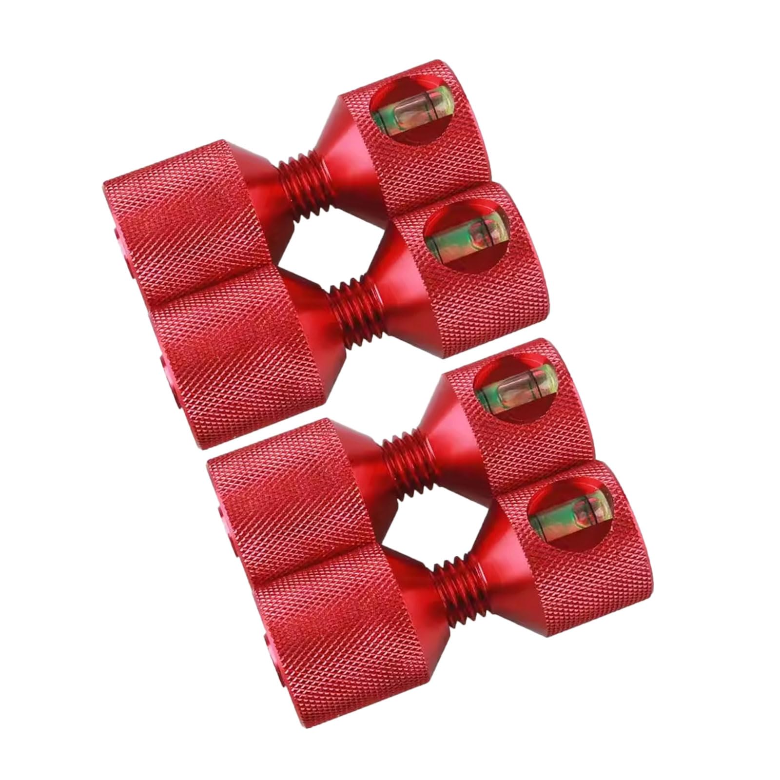 Nueayms 4 Units Aluminum Alloy Flange Positioning Tool With Level Tool And High Visibility Red Design For Industrial Applications