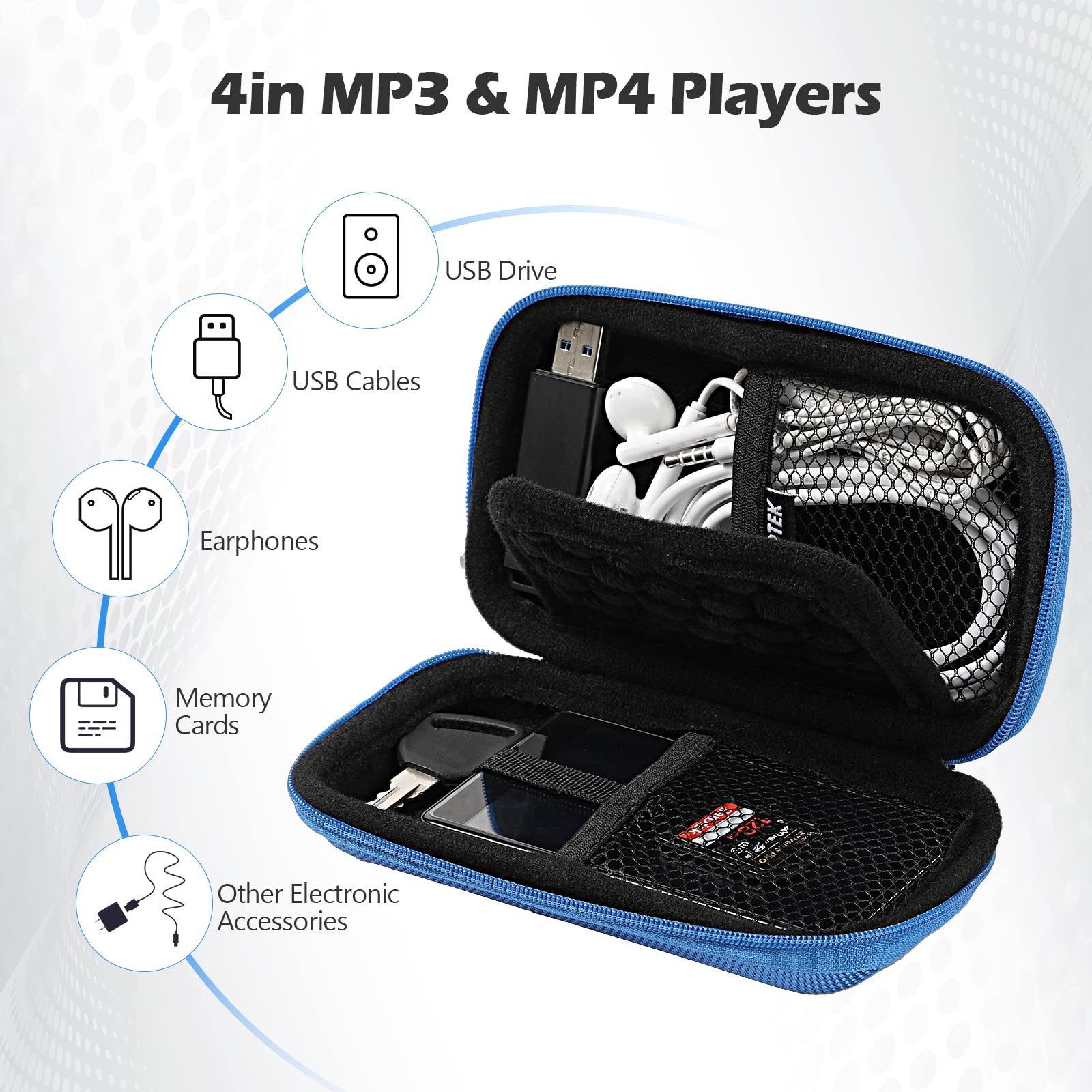 Case Impermeabile Mp3 Custodia Protettiva Blueshaweu Per Lettore MP3