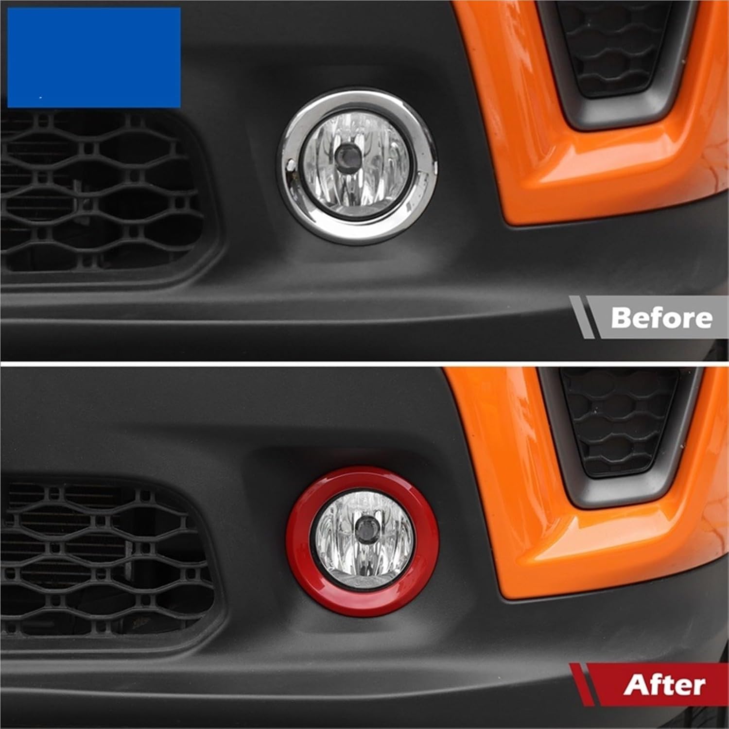 Car Front Fog Light Lamp Decoration Cover Compatible For Jeep Renegade 2019 2020 2021 2022 2023 2024 2025 Exterior Accessories(Silver B)