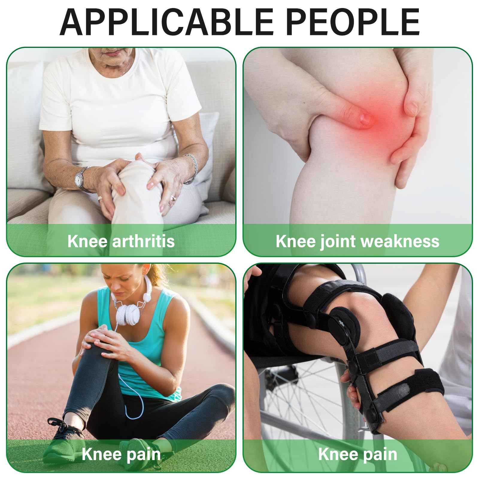 Patch Anti Dolore Ginocchia: 96 Pezzi Patch Riscaldante Posteriore Anti Dolore Assenzio, Knee Pane Rilievo per Ginocchia Schiena Collo Spalla Muscolare Articolazioni