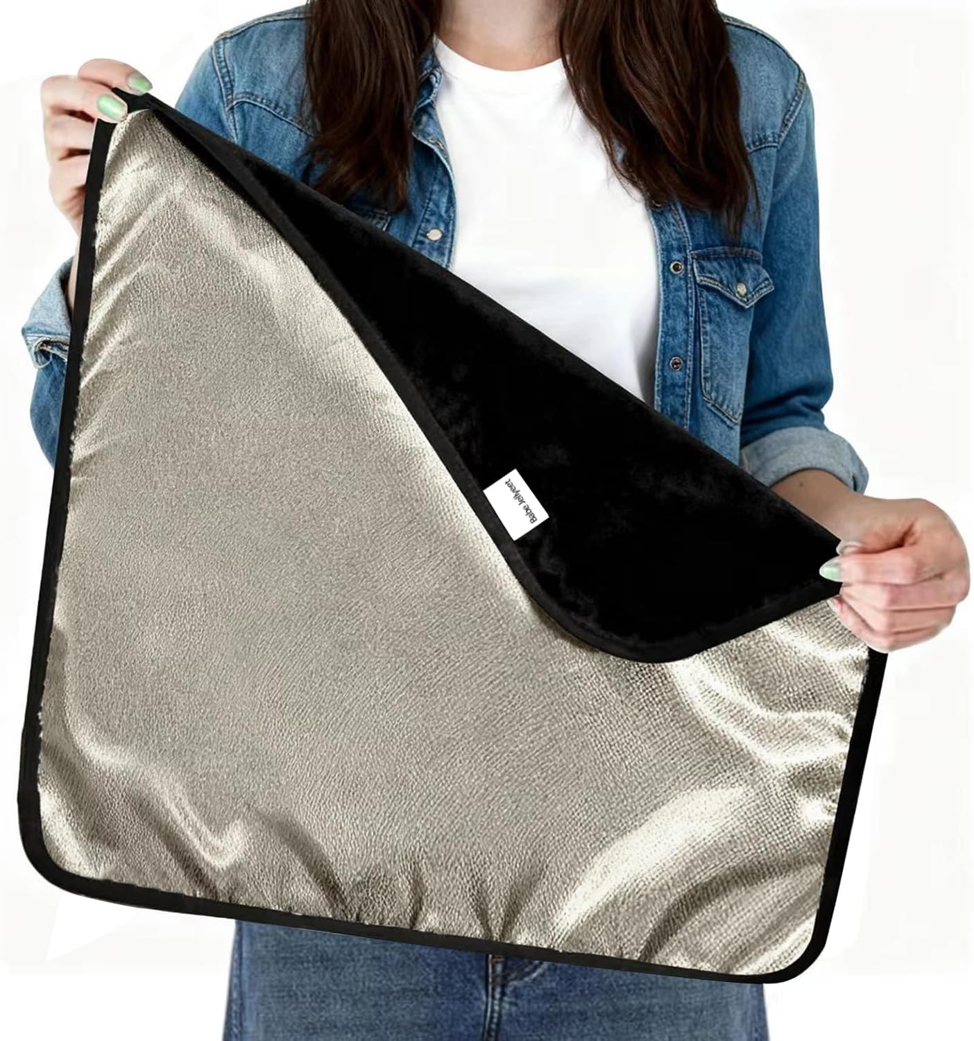 Faraday Blanket: Protection Against Direct Contact from WiFi, Protection Blanket for Cell Phone, Tablet, Electronics (20.5" x 17.5"), Black