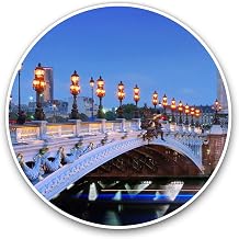 Vinyl Stickers Set of 2 25cm - Pont Alexandre Bridge Paris France #14124