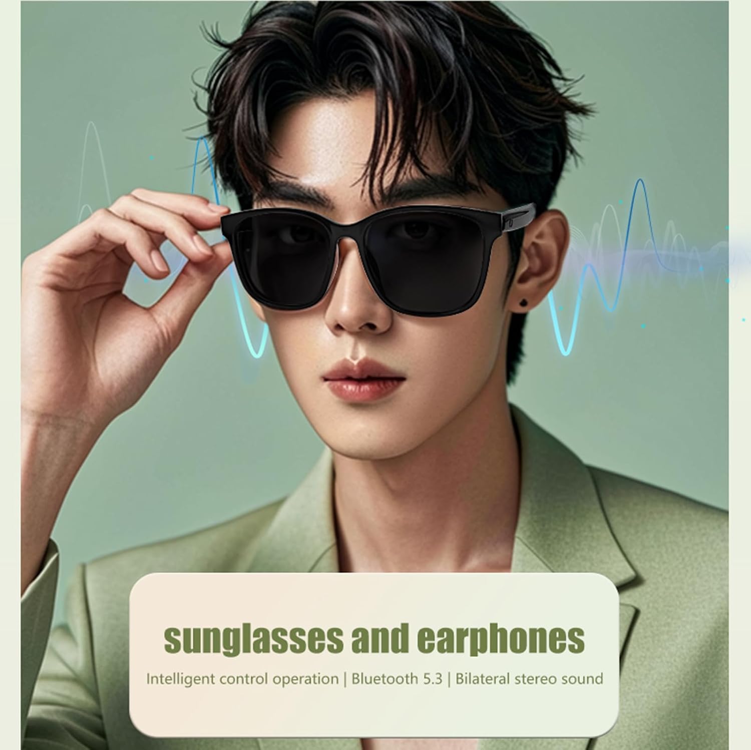 Xmenha Music Smart Glasses For Women Men Bluetooth Audio Glasses Headphones With Speakers Open Ear Headphones Bone Conduction Earbuds Bluetooth Eyeglasses Smart Glass