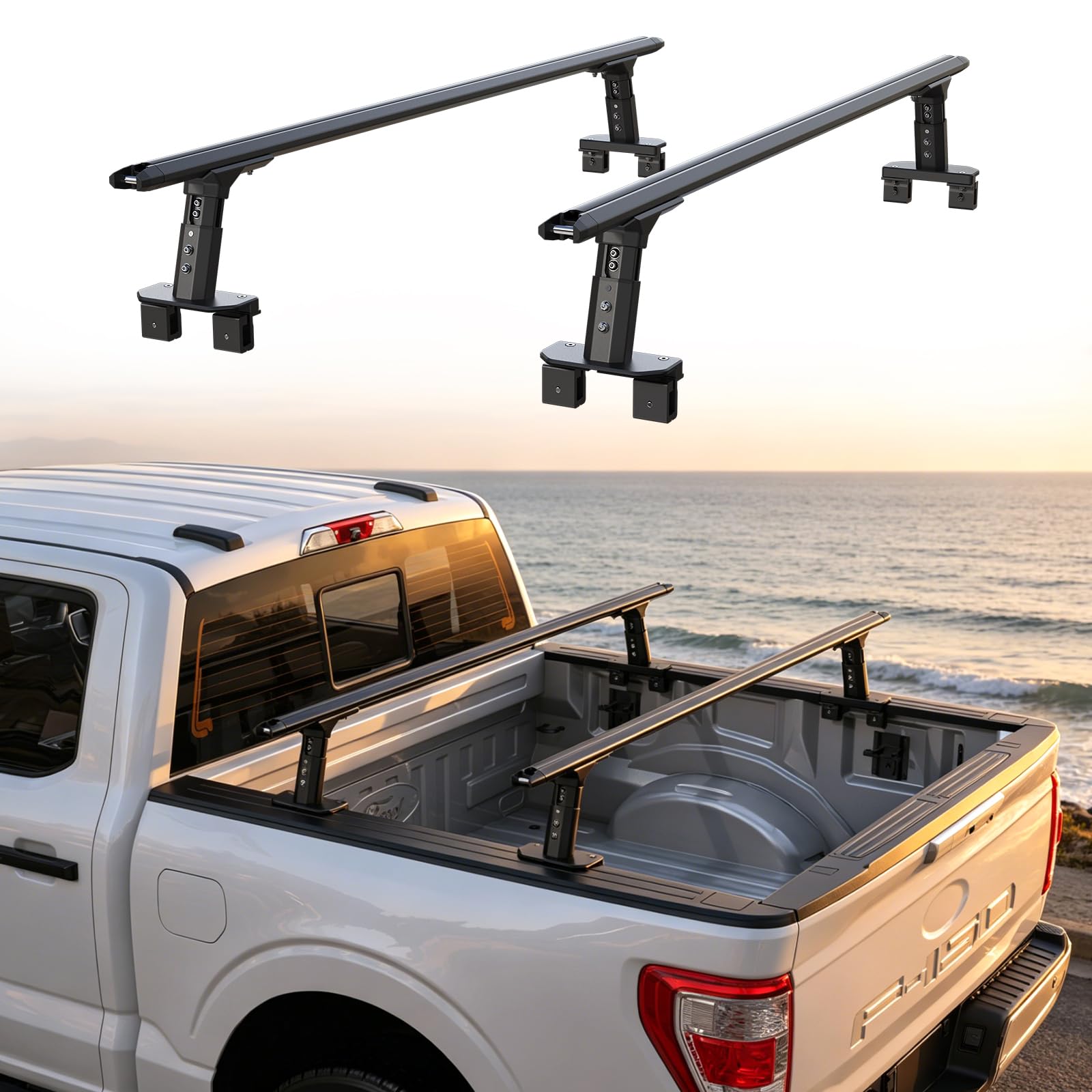 TRUMGETA Low-Profile Rack Fit for F-150, Ram 1500, Silverado and GMC Sierra