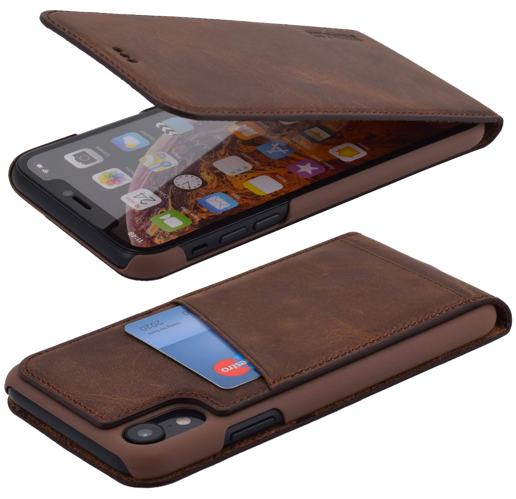 Cover Pelle Vera IPhone 6.1 Pollici Custodia In Vera Pelle Per IPhone