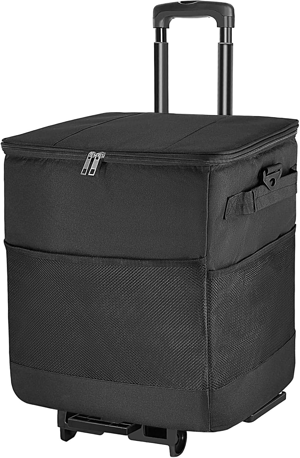 クーラー ホイール付き - 折りたたみ式トラベルクーラーホイール付き,ポータブル 保冷カート 旅行 釣り ランチ ピクニック パーテ