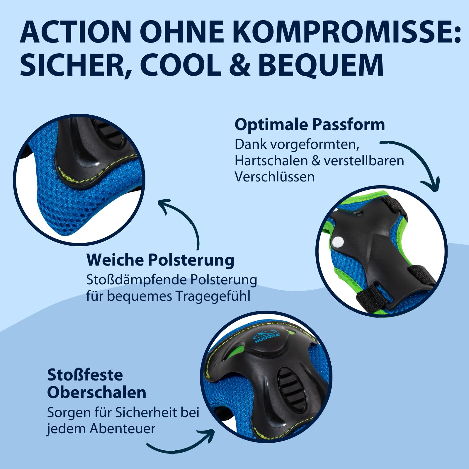 HUDORA Biomechaniczny zestaw ochraniaczy Pro, M