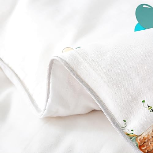 Miniatura 5 de Erosebridal Funda de edredón de avión, 100% algodón orgánico, juego de ropa de cama matrimonial para niños y niñas, funda de edredón de jirafa,