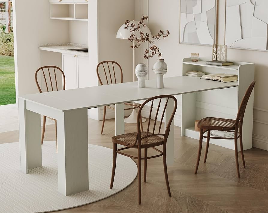 ダイニングテーブル kikiki Amazon.com - KEIKI 30”-88.4”L Extendable Foldable Dining