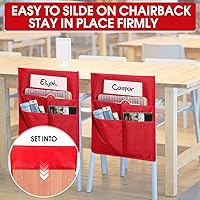 Vista 4 de Chairback Buddy Pocket Chart,Student Chair Pockets for Classroom,Chairback Buddy Pocket Chair Pockets for Classroom1 Student Name Tag, Chair Pockets