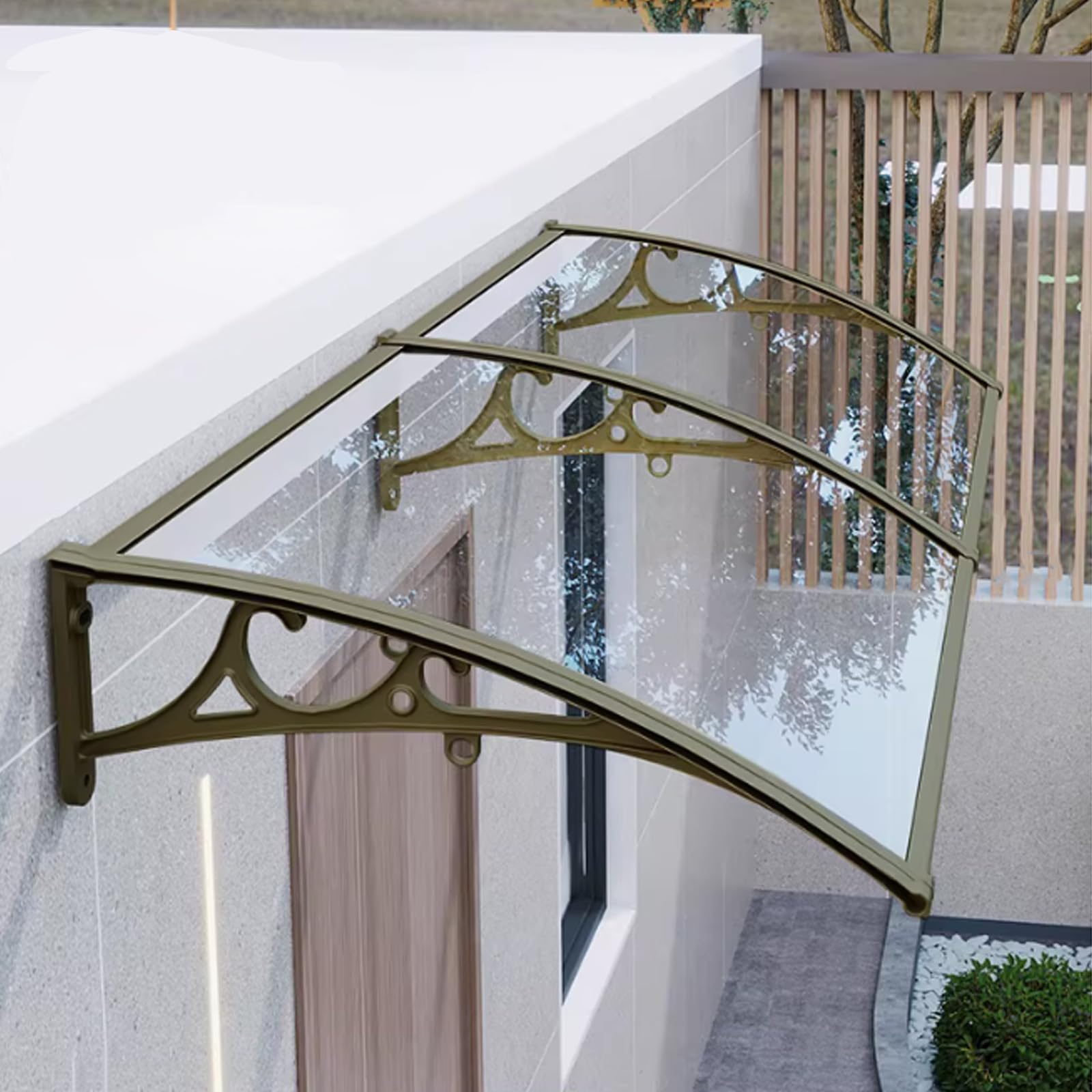 Auvent de porte extérieure pour protéger la terrasse et l'entrée de la maison