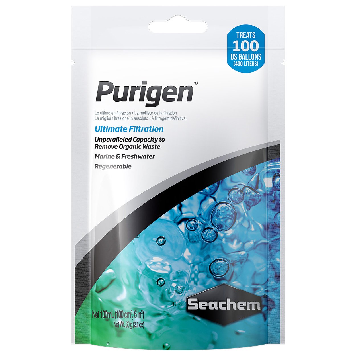 Seachem Purigen Adsorbent Fresh & Marine Aquarium Filter Media To Remove All Impurities Incl. Soluble, 100 mlSeachem Purigen Adsorbent Fresh & Marine Aquarium…