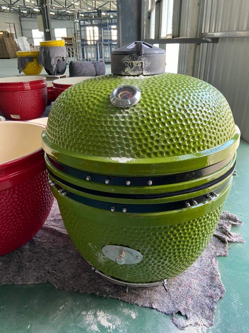 YNNI KAMADO TQTV23LM XL 60 cm grill, limonkowy zielony, podajnik wiórowy, pakiet, grill, ceramika, wędzarka, TQTV23LM